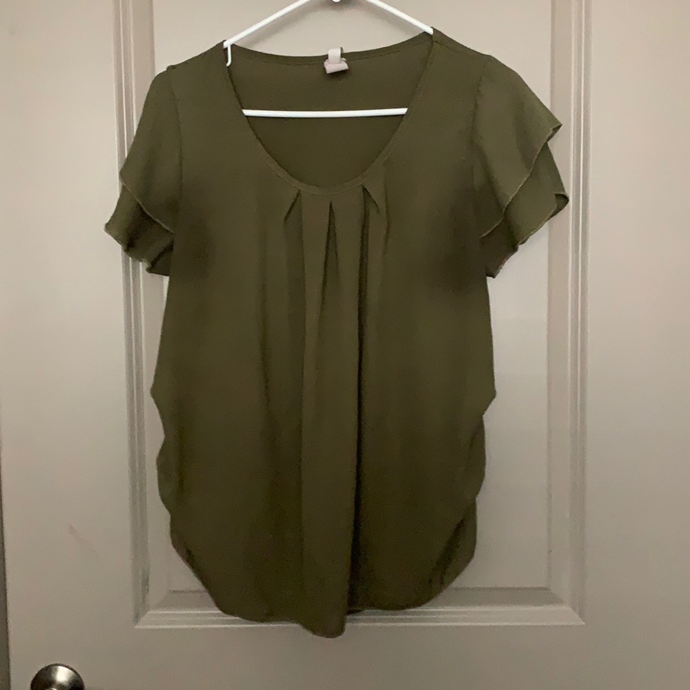 Military Green Blouse for Women